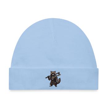 Mittelalter Waschbär - Baby Premium Organic Mütze - Hellblau - Vorne