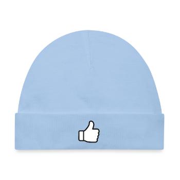 Daumen hoch wie ein Symbol - Baby Premium Organic Mütze - Hellblau - Vorne