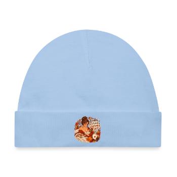 Boobs, Blankets & Pumpkin Spice - Baby Premium Organic Mütze - Hellblau - Vorne