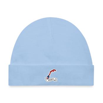 Norway Norwegen Karte Flagge Skandinavien T-Shirt - Baby Premium Organic Mütze - Hellblau - Vorne