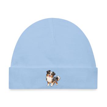 Australian Shepherd Kawaii Style – Süßer Hund - Baby Premium Organic Mütze - Hellblau - Vorne