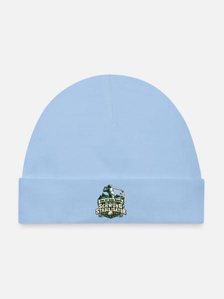 Golf Spruch Schwung-Stabilisator – Lustiges Golfer - Baby Premium Organic Mütze - Hellblau