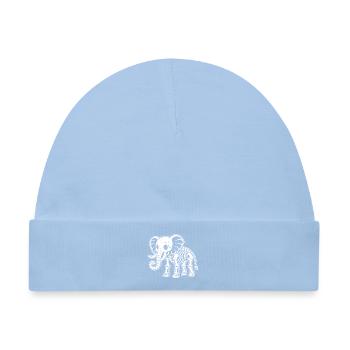 Süßes Skelett Elefant Rüssel Stoßzähne Cartoon - Baby Premium Organic Mütze - Hellblau - Vorne