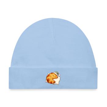 Schlafendes Croissant - Baby Premium Organic Mütze - Hellblau - Vorne