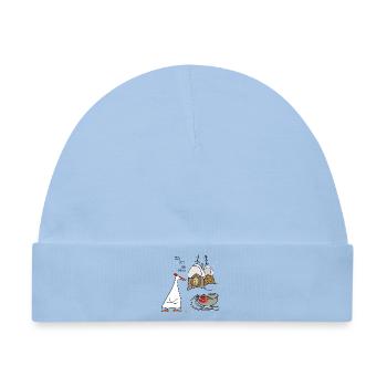 Weihnachtliche Gans  - Baby Premium Organic Mütze - Hellblau - Vorne
