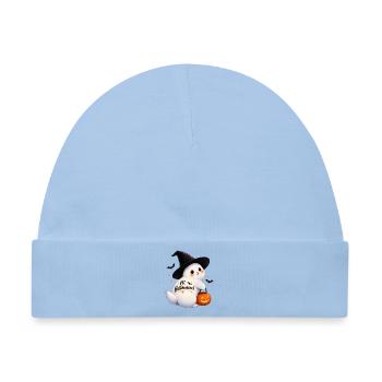Süßes Halloween-Kaninchen mit Hexenhut - Baby Premium Organic Mütze - Hellblau - Vorne