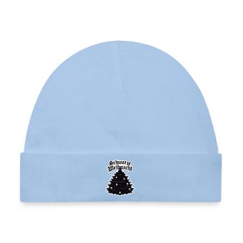 Schwarze Weihnacht Gothic Tannenbaum Fledermaus - Baby Premium Organic Mütze - Hellblau - Vorne