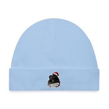Oh Tannenbaum so schwarz Katze Gothic Weihnachten - Baby Premium Organic Mütze - Hellblau - Vorne