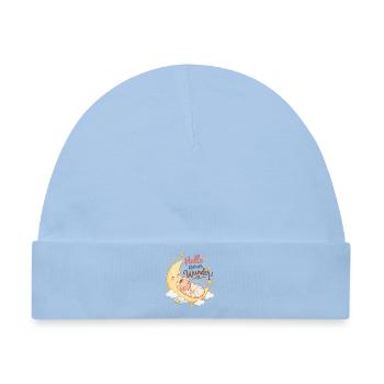 Hallo Kleines Wunder Mondtraum - Baby Premium Organic Mütze - Hellblau - Vorne