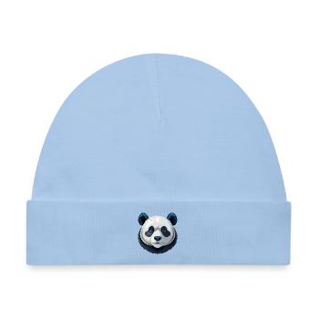 Pandakopf - Baby Premium Organic Mütze - Hellblau - Vorne