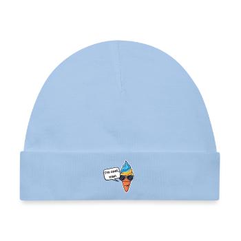 Cooles Eiscreme-Swag Motiv - Baby Premium Organic Mütze - Hellblau - Vorne