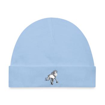 Flottes Pferdchen - Baby Premium Organic Mütze - Hellblau - Vorne