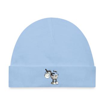 Flippiger Esel - Baby Premium Organic Mütze - Hellblau - Vorne