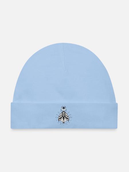 Motte Mond Kristall Diamant Glühwürmchen - Baby Premium Organic Mütze - Hellblau