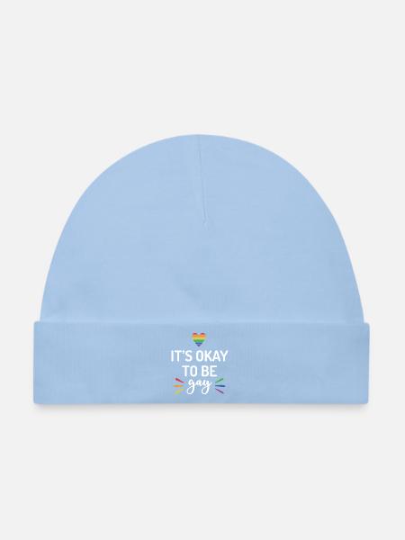 Es ist in Ordnung, schwul zu sein - Baby Premium Organic Mütze - Hellblau