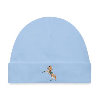 skurriles buntes Pferd - Baby Premium Organic Mütze - Hellblau - Vorne