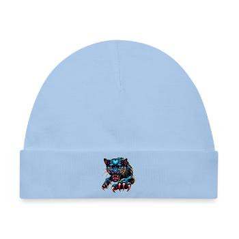 Panther - Baby Premium Organic Mütze - Hellblau - Vorne
