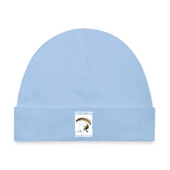 Fischfang mit Paraglider und Thermals - Baby Premium Organic Mütze - Hellblau - Vorne
