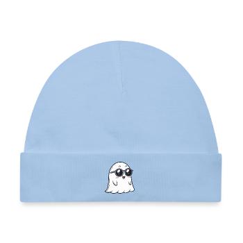 Ghost Soft Dark Brille - Baby Premium Organic Mütze - Hellblau - Vorne