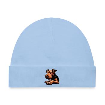 Airedale Terrier Airedales Airedaleliebhaber - Baby Premium Organic Mütze - Hellblau - Vorne