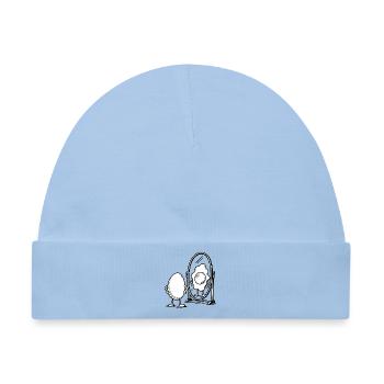 Spiegelei im Spiegel - Baby Premium Organic Mütze - Hellblau - Vorne
