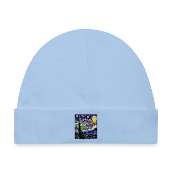 Van Goghs Sternennacht Wildstyle Burner - Baby Premium Organic Mütze - Hellblau - Vorne