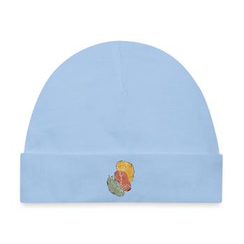 Continuous Line Calla Lilie - Baby Premium Organic Mütze - Hellblau - Vorne