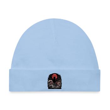 Grabstein Mondschein Heavy Metal - Baby Premium Organic Mütze - Hellblau - Vorne