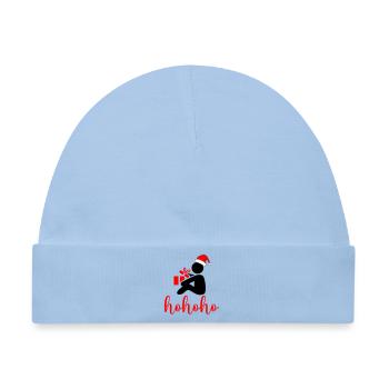 HoHo Geschenk Santa Stil - Baby Premium Organic Mütze - Hellblau - Vorne
