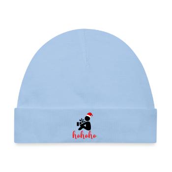 HoHoHo Santa Script - Baby Premium Organic Mütze - Hellblau - Vorne