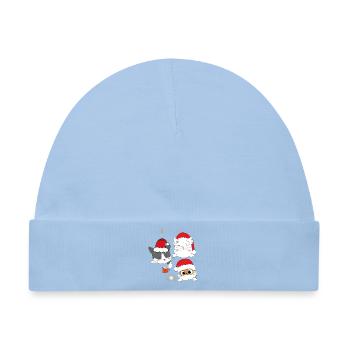 Katzen im Weihnachtsglanz - Baby Premium Organic Mütze - Hellblau - Vorne