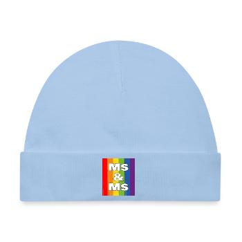 Frau & Frau Regenbogenstolz - Baby Premium Organic Mütze - Hellblau - Vorne