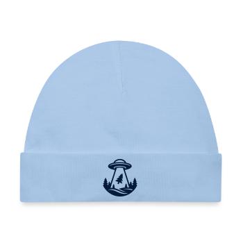 Ufo Entfuehrung Wald Logo - Baby Premium Organic Mütze - Hellblau - Vorne