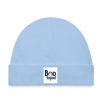 Buh an dich Ghost Design - Baby Premium Organic Mütze - Hellblau - Vorne