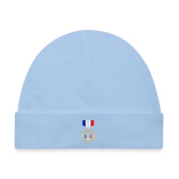 Rote weiße blaue Medaille - Baby Premium Organic Mütze - Hellblau - Vorne