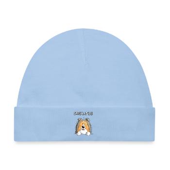 Neugieriger Sheltie - Baby Premium Organic Mütze - Hellblau - Vorne
