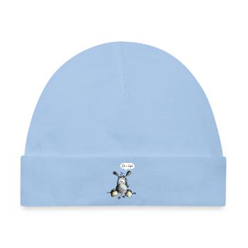 Abenteuerlustiger Esel - Baby Premium Organic Mütze - Hellblau - Vorne