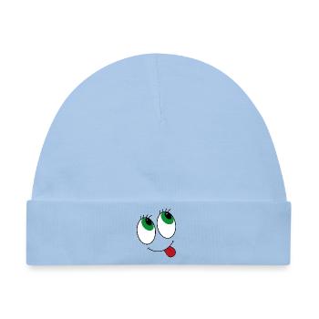 Augen im Comicstyle - Baby Premium Organic Mütze - Hellblau - Vorne