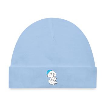 Hund Hunderasse Pudel - Baby Premium Organic Mütze - Hellblau - Vorne