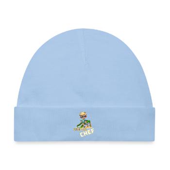 Spielplatz Chef - Cooles Jungen Outfit für Sommer - Baby Premium Organic Mütze - Hellblau - Vorne