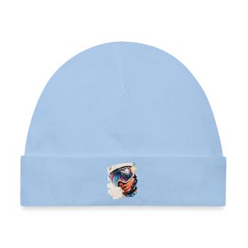 Snowboarder Pulverschnee - Baby Premium Organic Mütze - Hellblau - Vorne