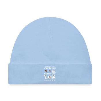 Was ich mit meiner Freizeit im Himalaya mache - Baby Premium Organic Mütze - Hellblau - Vorne