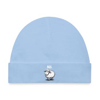 NÖ – grummeliges Schaf Humor Design - Baby Premium Organic Mütze - Hellblau - Vorne