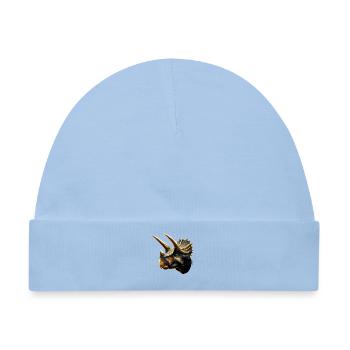Triceratops Dinosaurier Dinos Triceratops Dino - Baby Premium Organic Mütze - Hellblau - Vorne