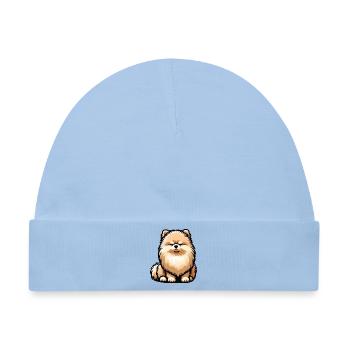 Zwergspitz Zwergspitze Spitzhund Zwergspitzhalter - Baby Premium Organic Mütze - Hellblau - Vorne