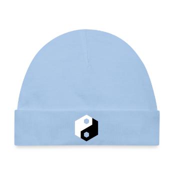 Hex-Ausschnitt Yin Yang - Baby Premium Organic Mütze - Hellblau - Vorne