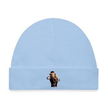 Mammut Wollhaarmammut Eiszeit Mammuts Süßes Mammut - Baby Premium Organic Mütze - Hellblau - Vorne