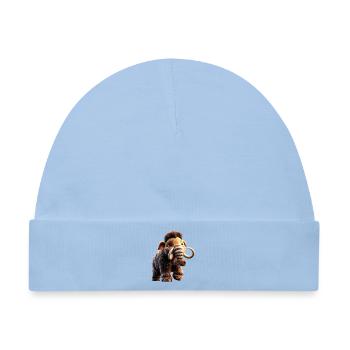 Mammut Wollhaarmammut Eiszeit Mammuts Süßes Mammut - Baby Premium Organic Mütze - Hellblau - Vorne