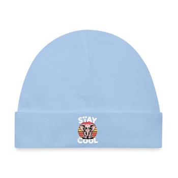 Stay Cool Elefant - Kinder Retro - Baby Premium Organic Mütze - Hellblau - Vorne