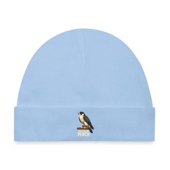 Geboren zum Ansitz | Falknerei Greifvogel - Baby Premium Organic Mütze - Hellblau - Vorne